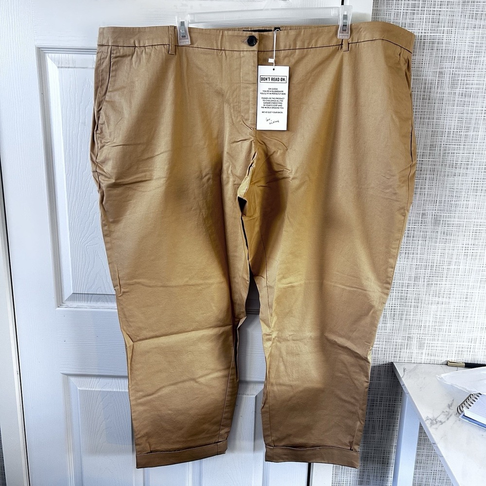 Wildfang The Essential Trouser Camel Sz 26W 2 Side‎ & Back Pockets CCC BBB
